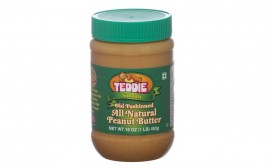 Teddie Smooth Old Fashioned All Natural Peanut Butter  Plastic Jar  453 grams